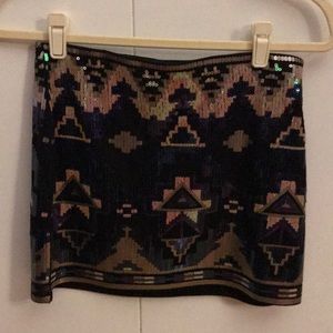 Express sequin skirt